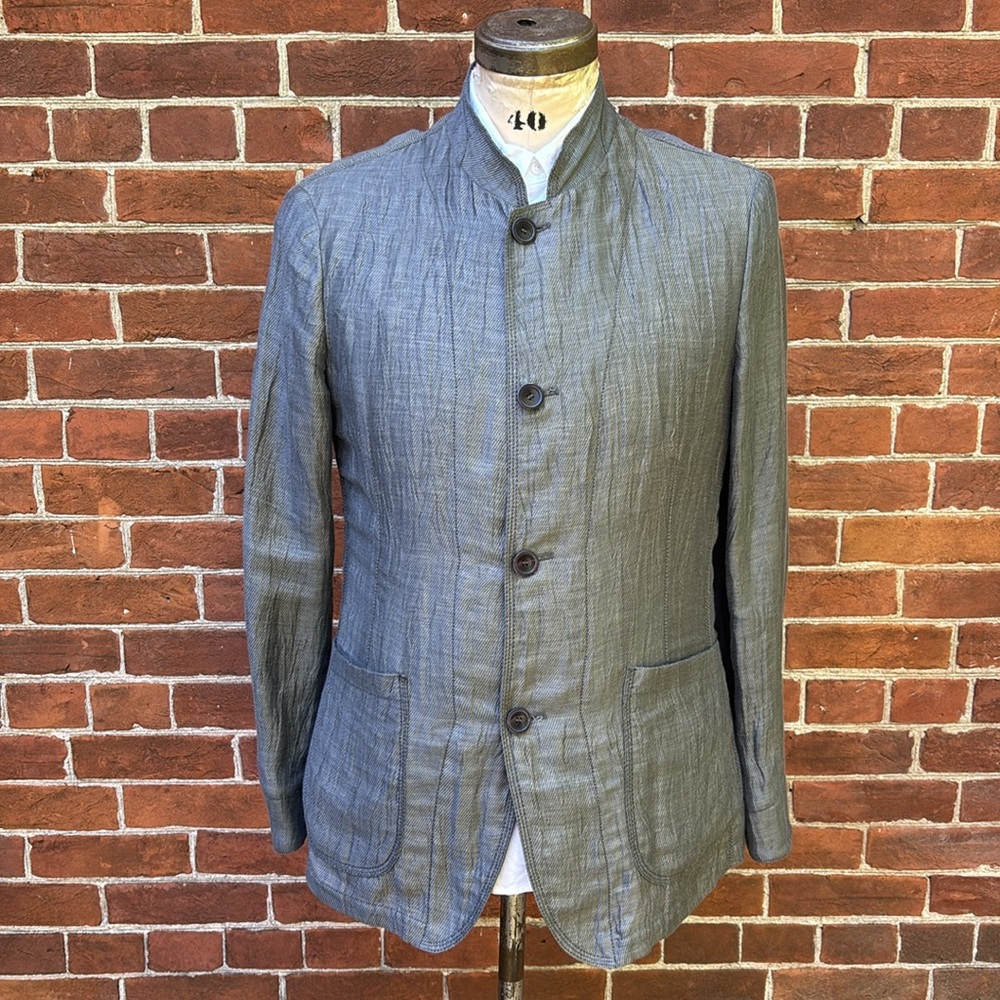 Armani Collezioni Gray Casual Button Down Shirt